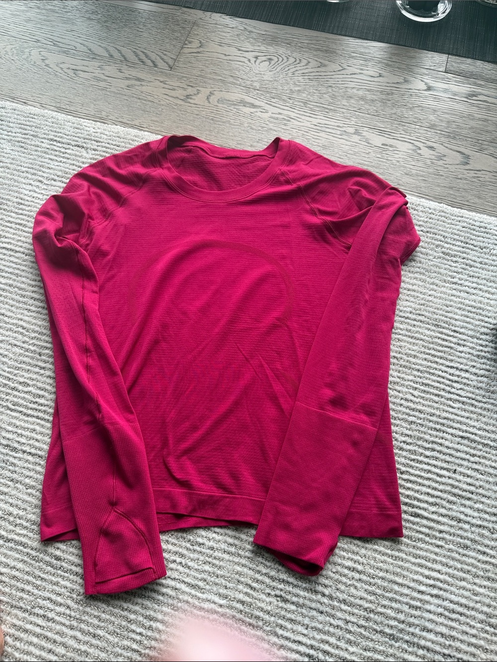 Lululemon Long Sleeve Crewneck Top in Bright Magenta